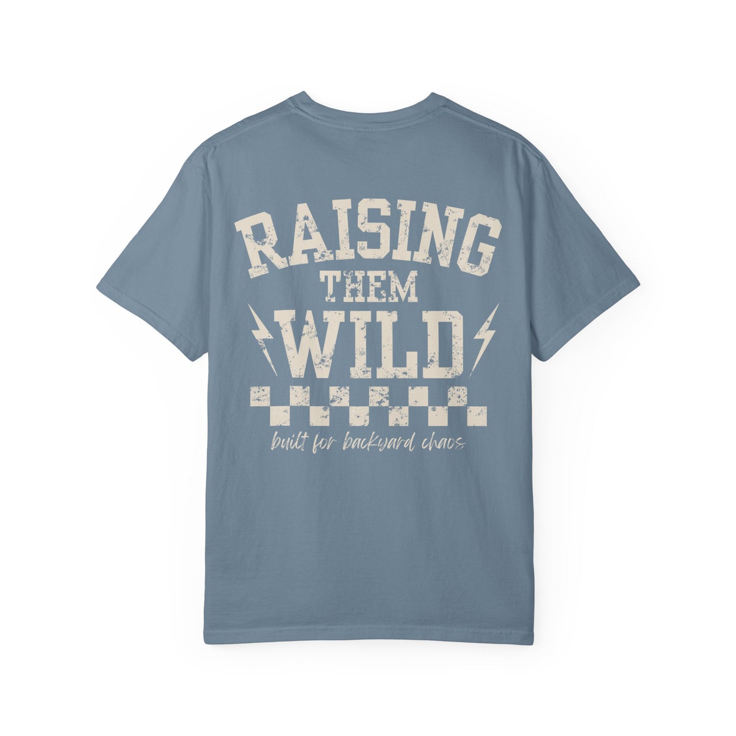 Chaos Crew Tee – Raising Them Wild Shirt | Trendy Father’s Day Shirt | Vintage Dad Graphic Tee | Backyard Chaos Dad Shirt