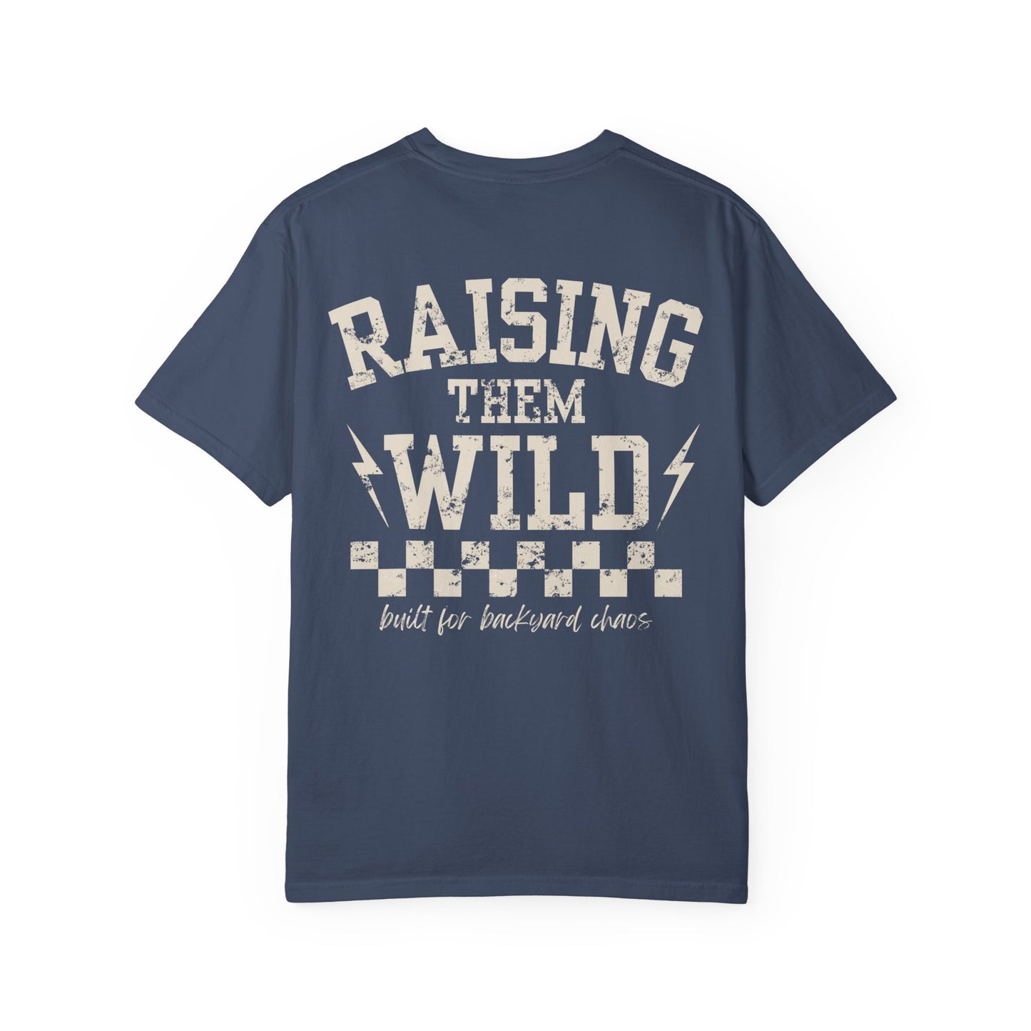 Chaos Crew Tee – Raising Them Wild Shirt | Trendy Father’s Day Shirt | Vintage Dad Graphic Tee | Backyard Chaos Dad Shirt