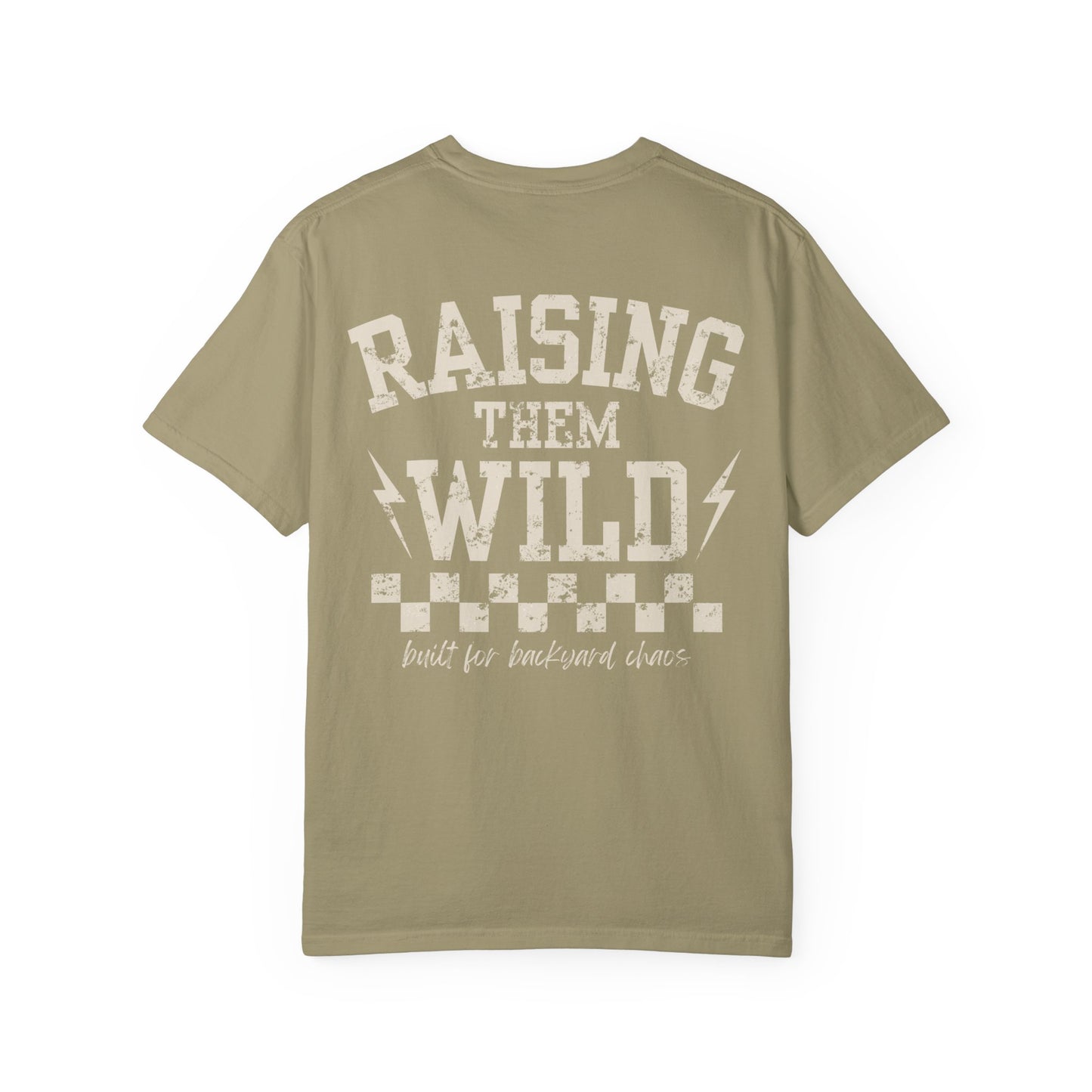 Chaos Crew Tee – Raising Them Wild Shirt | Trendy Father’s Day Shirt | Vintage Dad Graphic Tee | Backyard Chaos Dad Shirt