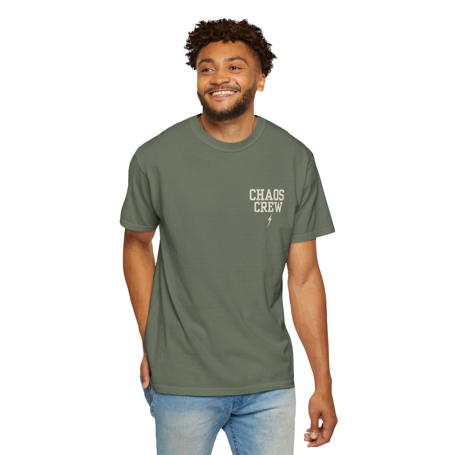 Chaos Crew Tee – Raising Them Wild Shirt | Trendy Father’s Day Shirt | Vintage Dad Graphic Tee | Backyard Chaos Dad Shirt