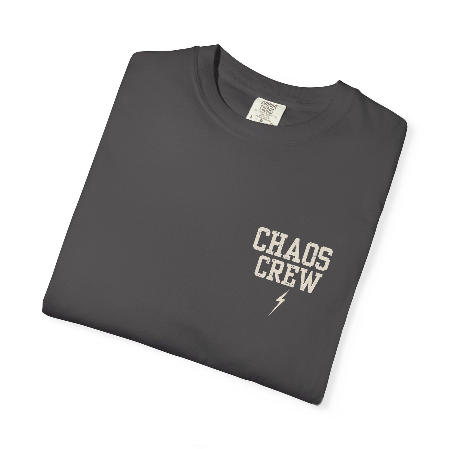 Chaos Crew Tee – Raising Them Wild Shirt | Trendy Father’s Day Shirt | Vintage Dad Graphic Tee | Backyard Chaos Dad Shirt