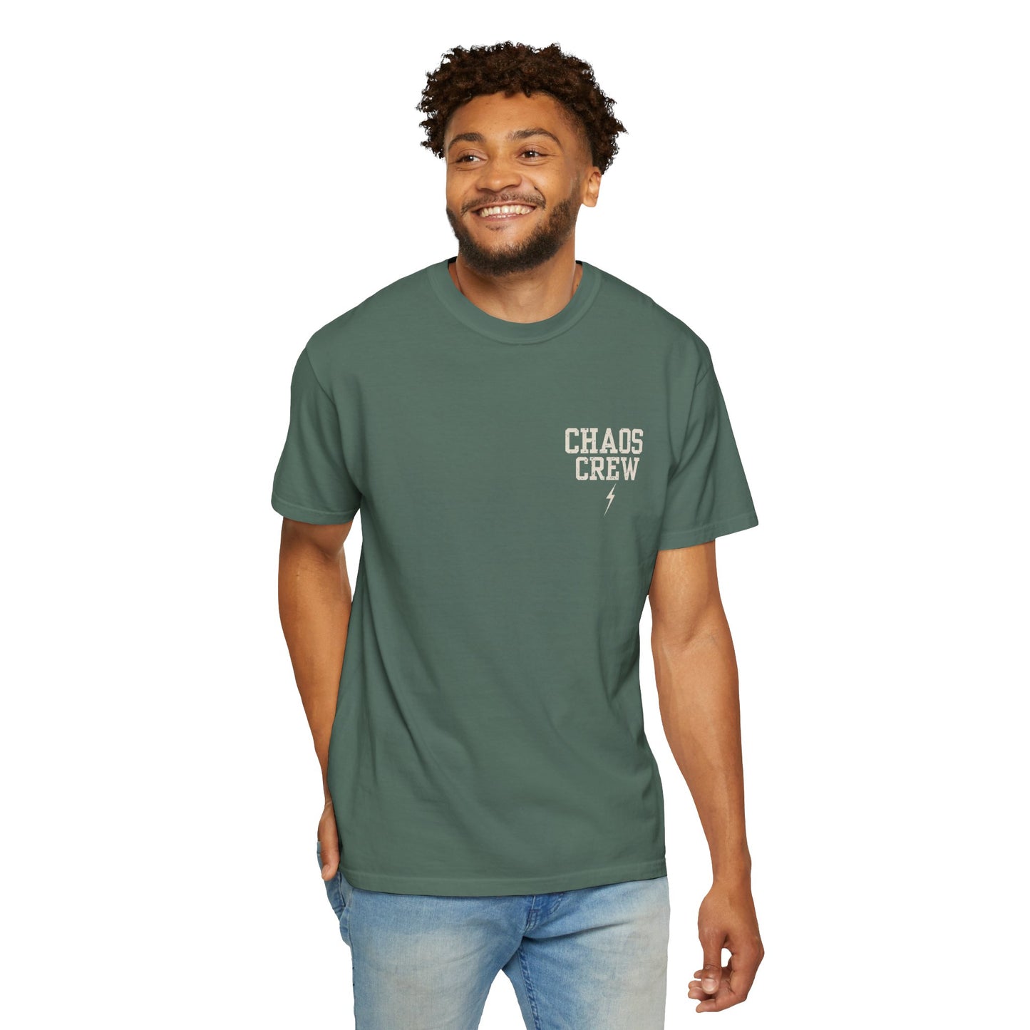Chaos Crew Tee – Raising Them Wild Shirt | Trendy Father’s Day Shirt | Vintage Dad Graphic Tee | Backyard Chaos Dad Shirt