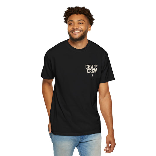 Chaos Crew Tee – Raising Them Wild Shirt | Trendy Father’s Day Shirt | Vintage Dad Graphic Tee | Backyard Chaos Dad Shirt